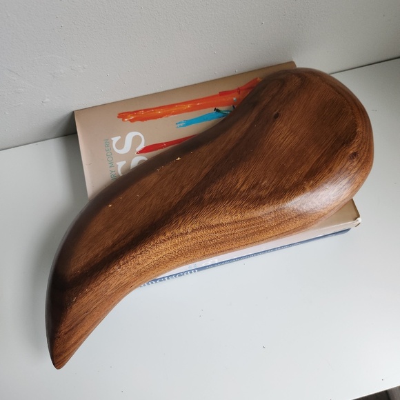 Mid 20th Century Monkey Pod Divided Dish Tray - Picture 7 of 8